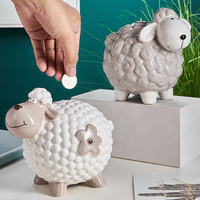 En gros Peinture À La Main Belle Bébé Tirelire En Résine Avec Forme De Mouton