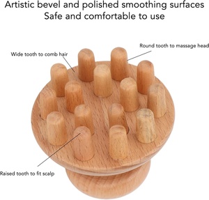 Peigne en bois masseur de tête cuir chevelu Stress Relax, grattoir manuel de tête de masseur de cuir chevelu pour maux de tête, cadeaux de détente - Product Image 3