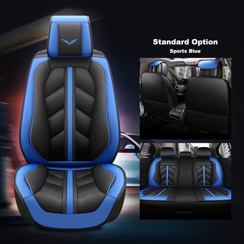 Grande70 Luxe Faux Leather Car Seat Covers with Sleek Pattern - Front