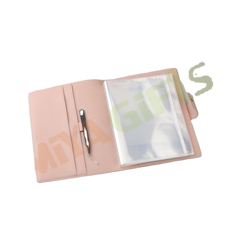 Большой альбом наклеек на заказ с розовым личи, мягкая обложка из искусственной кожи, книга для коллекционирования