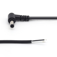 UL2464 22AWG DC Plug Angle Droit 5.5x2.1mm 12V PVC Jacket Open End Pig Tail 5521 DC Cable for Speaker Microphone Monitor