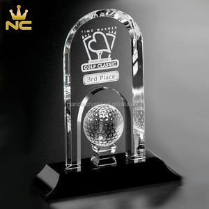 Premios de Golf en Forma de Arco de Cristal Hechos a Mano, Tamaño Personalizable, Empaque en <span class=keywords><strong>Caja</strong></span> de Regalo para Torneos Deportivos y Regalos Empresariales - Product Image 3