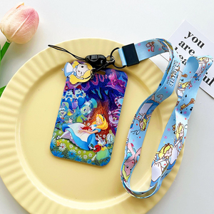 Belle Aurora <span class=keywords><strong>Ariel</strong></span> Belle reine des neiges princesse Elsa Anti-perte lanière porte-cartes pour carte d'identité pendentif pleine couvre Portable en gros - Product Image 6