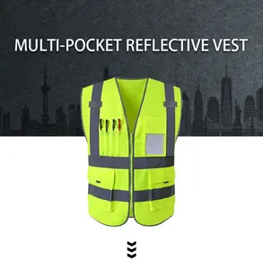 Veste haute visibilité Gilet de sécurité réfléchissant Vêtements de construction Vêtements de sécurité Gilet haute visibilité