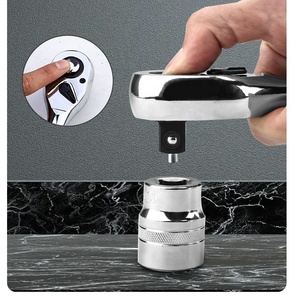 Quick Release <strong>Ratchet</strong> Socket <strong>Wrench</strong> 1/2 Inch <strong>3</strong>/8 Inch 1/<strong>4</strong> Inch Straight Handle Quick <strong>Wrench</strong> 72 Tooth Telescopic <strong>Ratchet</strong> Socket - Product Image 5