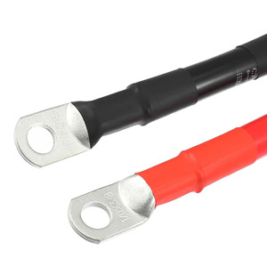Câble de <span class=keywords><strong>batterie</strong></span> 1/0 AWG 50 mm² avec borne à œillet en cuivre étamé M8 3/8 po, 1 pi, pour pack de batteries, onduleur solaire, stockage d'énergie, VR - Product Image 3