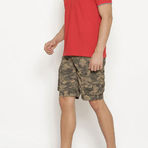 New Arrival Anti-Wrinkle Breathable Elastic Waist Zipper High Street Style <b>Camouflage</b> Print Straight-leg Cargo OEM Service - Product Image 4