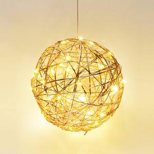 Sphère de branches torsadées or/champagne avec LED blanc chaud, diamètre [indiquer le diamètre] 25CM - Product Image 1