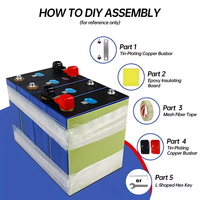 Stok Eu Us Lifepo4 280Ah DDP prismatik 6000 siklus 280 Ah 280K 230ah penyimpanan surya Kelas A 3.2V 280Ah Lifepo4 sel baterai