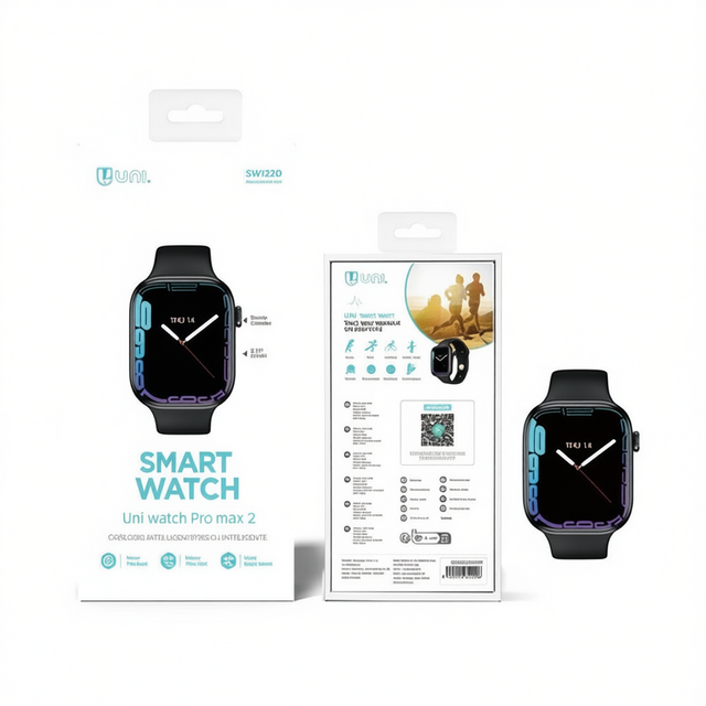 Uni Smart Watch 2.01 Inch TFT HD Screen Square Silicone Band Plastic Case Magnetic Charging Calendar Pro Max 2 for IOS