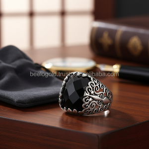 925K Sterling <b>Silver</b> Onyx <b>Men</b> <b>Ring</b> - Product Image 3