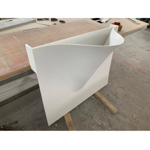Lavabo de chaussures de salle de bain à surface solide blanc Lavabo en <span class=keywords><strong>pierre</strong></span> à surface solide utilisé pour la maison et l'hôtel - Product Image 1