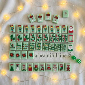 Ensemble de Mahjong Américain de Luxe en Acrylique Écologique, Thème Noël (Père Noël, Bonhomme de Neige), Photos Réelles, Prise Universelle US, 36 - Product Image 1