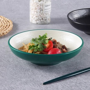 Tazón de ensalada de melamina estilo japonés con diseño de sombrero cónico, tazón poco profundo creativo, vajilla artística comercial, tazón para arroz - Product Image 2