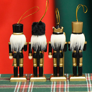 Commercio all'ingrosso 13cm soldato nordico schiaccianoci Design moderno ornamento di natale in legno massello casa oggetti decorativi - Product Image 3