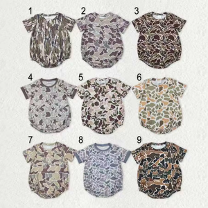 Ropa de Bebé de 0 a 2 Años, Mono de Verano con Estampado de Camuflaje, Mono Informal de Manga Corta para Bebé, Mono Tipo Romper - Product Image 1