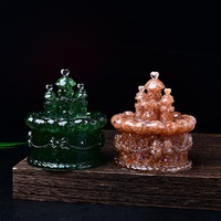 Bol démagnétisant avec décoration en forme de château, également servant de boîte de rangement pour bijoux pour la maison et le salon