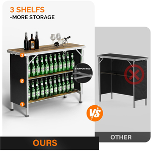 Bộ bàn thanh đôi di động-trạm pha chế di động cho các sự kiện bao gồm hộp đựng - Product Image 4