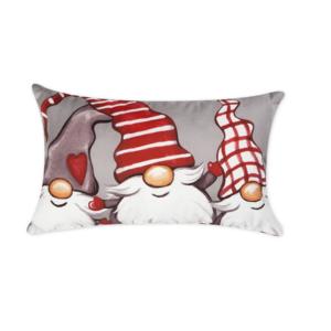 Cuscino Decorativo Excelsa con Gnomi, in Cotone, 45x20x30 Cm, Rettangolare, Stile Nordico Stampato, Multicolore, Lavabile - Product Image 1