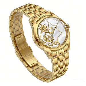 Reloj de Cuarzo Analógico Elegante para Mujer con Piedras Brillantes, Caja y Brazalete de Acero Inoxidable, Resistente al Agua - Product Image 4