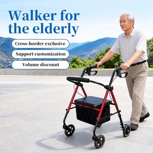 גלילה קליל בעל 4 גלגלים קל חיצוני מתאים לפעילויות שונות של רולטור רב תכליתי קשישים - Product Image 3