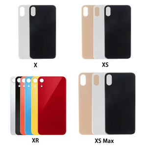 Téléphone portable grand trou boîtiers remplacement verre de couverture arrière pour <span class=keywords><strong>iPhone</strong></span> XS Max/<span class=keywords><strong>X</strong></span>/XR/xs série verre arrière coloré panneau de porte arrière - Product Image 3