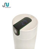 Bouteille d'eau en acier inoxydable isolée à double paroi blanche avec affichage intelligent de la température à LED de haute qualité avec compartiment à thé