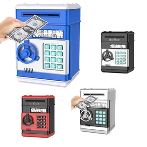 Personalized Mini ATM Coin Bank Money Saving Box with Password, Kids Safe Money Jar