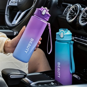 Bottiglia d'Acqua Riutilizzabile da Palestra 600ML con Logo Personalizzato, Indicatore Orario in Plastica, Adatta per Bere Direttamente e Acqua Bollente - Product Image 2