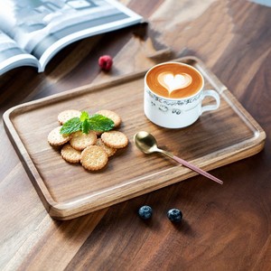 Acacia Wood Rectangular <b>Tray</b> Solid Color For Coffee <b>Tea</b> Serving Home Kitchen Use - Product Image 2