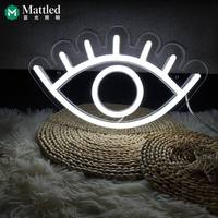 Enseigne néon LED personnalisée pour cils et sourcils roses, idéale pour salon de beauté et décoration murale de chambre à coucher