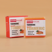Sabun Batang Kunyit Pemutih Kulit Alami Organik 100g, Pembersih Mendalam, Perawatan Kulit Anti Jerawat, Buatan Tangan, Sabun Mandi Wajah OEM