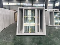 Fenêtres coulissantes en PVC/UPVC de style français, norme américaine, avec verre simple transparent de 5 mm pour la Jamaïque