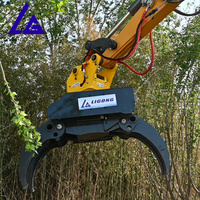 360 °   Scie à grappin rotative pour excavatrice CX580/DX55 - Moteur protégé, idéale pour le défrichement des terres agricoles