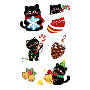 <span class=keywords><strong>ส</strong></span>ติกเกอร์แทททูประดับกลิตเตอร์แบบชั่วคราวสำหรับเทศกาลค<span class=keywords><strong>ริ</strong></span><span class=keywords><strong>ส</strong></span>ต์มา<span class=keywords><strong>ส</strong></span>รูปการ์ตูนขี้เล่นลายแมวเกล็ดหิมะกันน้ำ<span class=keywords><strong>ส</strong></span>ำหรับใบหน้าคอและแขน - Product Image 1