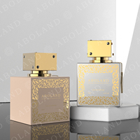 Factory Logo Custom ized 100ml Glas Parfüm Sprüh flaschen Quadratische Form Luxus Parfüm Flasche mit Boxen