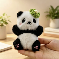 Portachiavi Giocattolo Panda in Peluche Ecologico e Morbido per Feste di Bambini 5-7 Anni