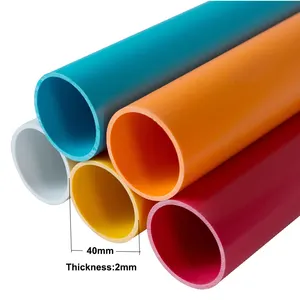ODM 2毫米薄upvc管塑料挤出管制造彩色聚氯乙烯管架支撑杆
