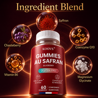 ACORN OEM Gummies au Safran Sans Sucre pour Femmes – Compléments pour le Soutien de l'Humeur