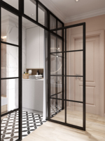 Porte extérieure en acier à rupture de pont thermique 70 SLIM, design moderne et minimaliste, isolation acoustique, surface finie pour villa haut de gamme, hôtel, chambre à coucher