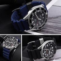 Haute qualité amélioré 22mm étanche Silicone caoutchouc Bracelet accessoires femmes montre-bracelet bande plongée sangle remplacement