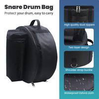 Échantillon gratuit, vente en gros, sac de batterie de snare gris, housses de batterie musicales, transport pour les musiciens, stockage à long terme, sac de batterie