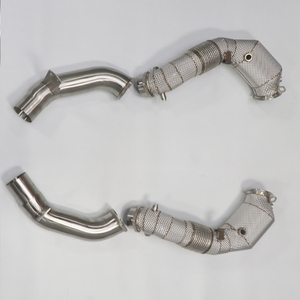 2020 + per BMW M850I M550I scarico Downpipe a intestazione diritta G14 G15 G16 G11 G12 <span class=keywords><strong>N63</strong></span> 4.4T scudo termico nuova condizione - Product Image 5
