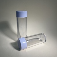 Bouteille à capsule à large ouverture en PET de 30/40/50/60/80/100/120/150 ml, vente chaude, flacon vide transparent pour médicaments, flacon à pilules en plastique à large ouverture