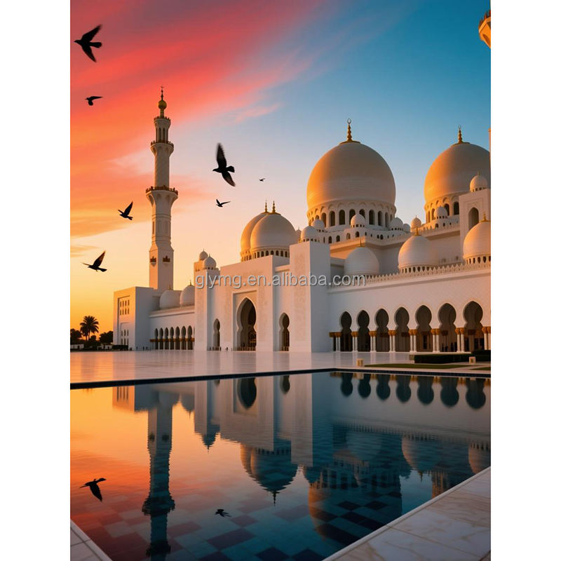 Mosquée - Orange et Bleu