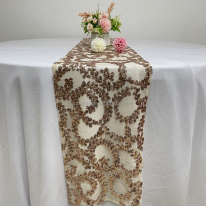 New Style Tablecloths and <strong>Dining</strong> <strong>Table</strong> <strong>Runners</strong> Wedding Decoration Rose Gold Sequin <strong>Table</strong> <strong>Runner</strong> - Product Image 3