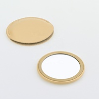 Miroir de poche rond avec Logo, Mini miroir de maquillage personnalisé, fournitures d'usine, cadeau, pièces