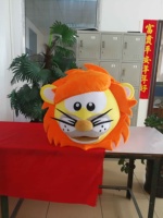 Têtes de Mascotte Lion Orange Personnalisées pour Adultes Unisexe avec Matériel en Peluche - Marque Blue Sky