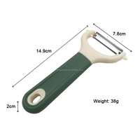 2-delige groenteschilset - Y-vormig & recht mes met 3Cr13 roestvrijstalen messen, ergonomische handgreep & ophanglus