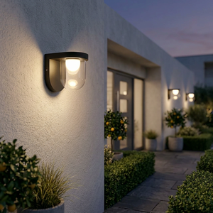 Lámpara de Pared Exterior LED Impermeable Lumetal Iron IP65 3000K Blanco Cálido CRI>=80 Moderna Cilíndrica de Metal 5W con Vidrio Templado - Product Image 5
